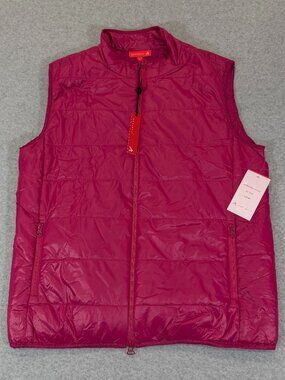 REDVANLY Bolton Puffer Vest Men's L Sangria Athletic Golf Lightweight Warm NWT